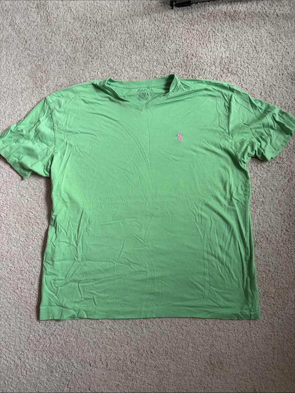 Polo by Ralph Lauren Light Green V-Neck Tee Men’s Size Large
